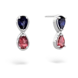 Sapphire Infinity 14K White Gold earrings E5050