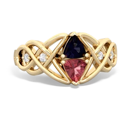 Sapphire Keepsake Celtic Knot 14K Yellow Gold ring R5300