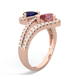 Sapphire Diamond Dazzler 14K Rose Gold ring R3000