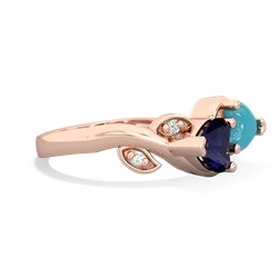 Sapphire Floral Elegance 14K Rose Gold ring R5790