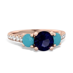 Sapphire Pave Trellis 14K Rose Gold ring R5500