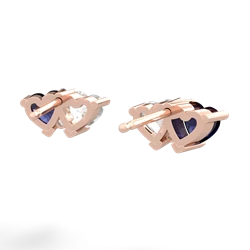 Sapphire Sweethearts 14K Rose Gold earrings E5260