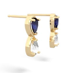 Sapphire Infinity 14K Yellow Gold earrings E5050