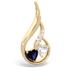 Sapphire Keepsake Curves 14K Yellow Gold pendant P5450