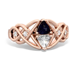 Sapphire Keepsake Celtic Knot 14K Rose Gold ring R5300