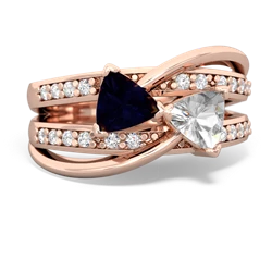 Sapphire Bowtie 14K Rose Gold ring R2360