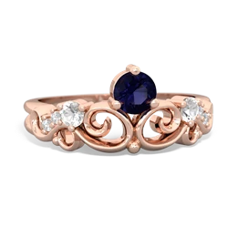 Sapphire Crown Keepsake 14K Rose Gold ring R5740