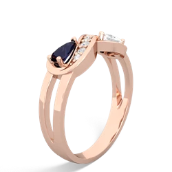 Sapphire Diamond Infinity 14K Rose Gold ring R5390