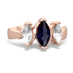 Sapphire Three Peeks 14K Rose Gold ring R2433