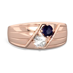 Sapphire Men's Streamline 14K Rose Gold ring R0460