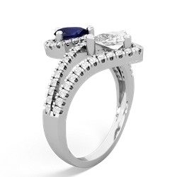 Sapphire Diamond Dazzler 14K White Gold ring R3000