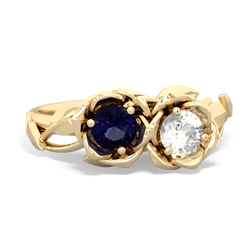 Sapphire Rose Garden 14K Yellow Gold ring R5510