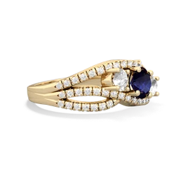 Sapphire Three Stone Aurora 14K Yellow Gold ring R3080