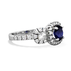 Sapphire Regal Halo 14K White Gold ring R5350