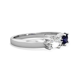 Sapphire Pear Bowtie 14K White Gold ring R0865