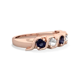 Sapphire Anniversary Band 14K Rose Gold ring R2089