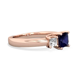 Sapphire Three Stone Trellis 14K Rose Gold ring R4015