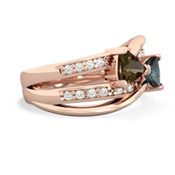 Smoky Quartz Bowtie 14K Rose Gold ring R2360