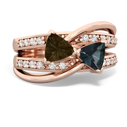 Smoky Quartz Bowtie 14K Rose Gold ring R2360