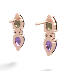 Smoky Quartz Bowtie Drop 14K Rose Gold earrings E0865