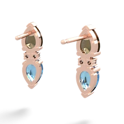 Smoky Quartz Bowtie Drop 14K Rose Gold earrings E0865