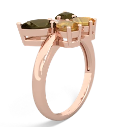 Smoky Quartz Butterfly 14K Rose Gold ring R2215