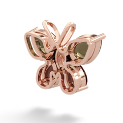 Smoky Quartz Butterfly 14K Rose Gold pendant P2215