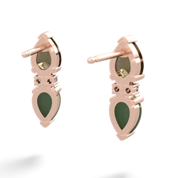 Smoky Quartz Bowtie Drop 14K Rose Gold earrings E0865