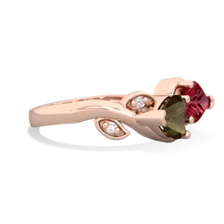 Smoky Quartz Floral Elegance 14K Rose Gold ring R5790