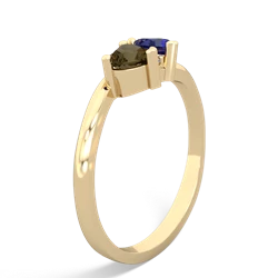 Smoky Quartz Sweethearts 14K Yellow Gold ring R5260