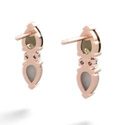 Smoky Quartz Bowtie Drop 14K Rose Gold earrings E0865