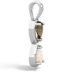 Smoky Quartz Infinity 14K White Gold pendant P5050