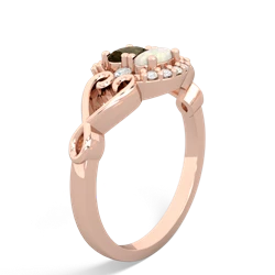 Smoky Quartz Love Nest 14K Rose Gold ring R5860