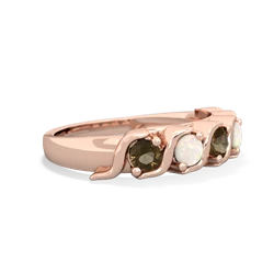 Smoky Quartz Anniversary Band 14K Rose Gold ring R2089