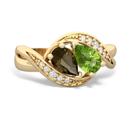 Smoky Quartz Summer Winds 14K Yellow Gold ring R5342