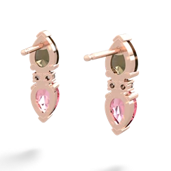 Smoky Quartz Bowtie Drop 14K Rose Gold earrings E0865