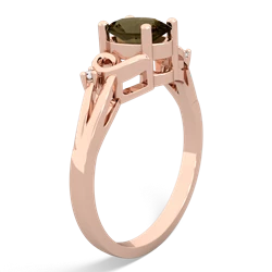 Smoky Quartz Swirls 14K Rose Gold ring R2347