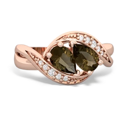 Smoky Quartz Summer Winds 14K Rose Gold ring R5342