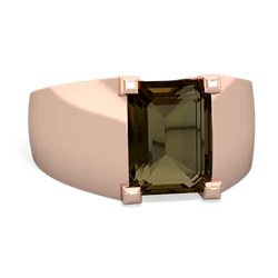 Smoky Quartz Men's 14K Rose Gold ring R1836