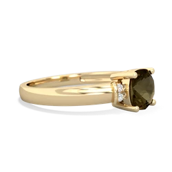 Smoky Quartz Simply Elegant Cushion 14K Yellow Gold ring R2489