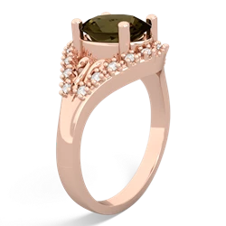 Smoky Quartz Antique Style Cocktail 14K Rose Gold ring R2564