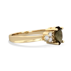 Smoky Quartz Simply Elegant 14K Yellow Gold ring R2113