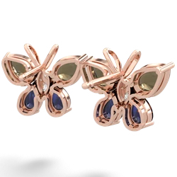 Smoky Quartz Butterfly 14K Rose Gold earrings E2215