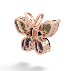 Smoky Quartz Butterfly 14K Rose Gold pendant P2215