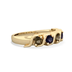 Smoky Quartz Anniversary Band 14K Yellow Gold ring R2089