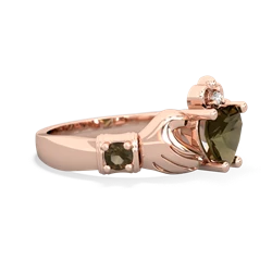 Pink Tourmaline Claddagh Keepsake 14K Rose Gold ring R5245