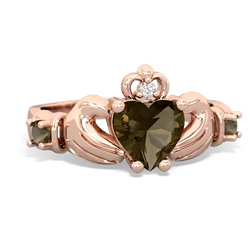 Onyx Claddagh Keepsake 14K Rose Gold ring R5245