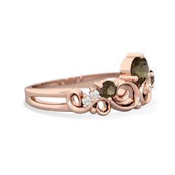 Emerald Crown Keepsake 14K Rose Gold ring R5740