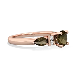 Onyx 6Mm Round Eternal Embrace Engagement 14K Rose Gold ring R2005