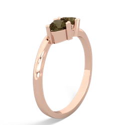 Smoky Quartz Sweethearts 14K Rose Gold ring R5260